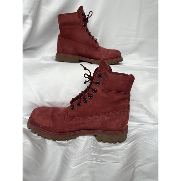 Timberland Women's Red Lace-Up Boots - Picture 2 of 16